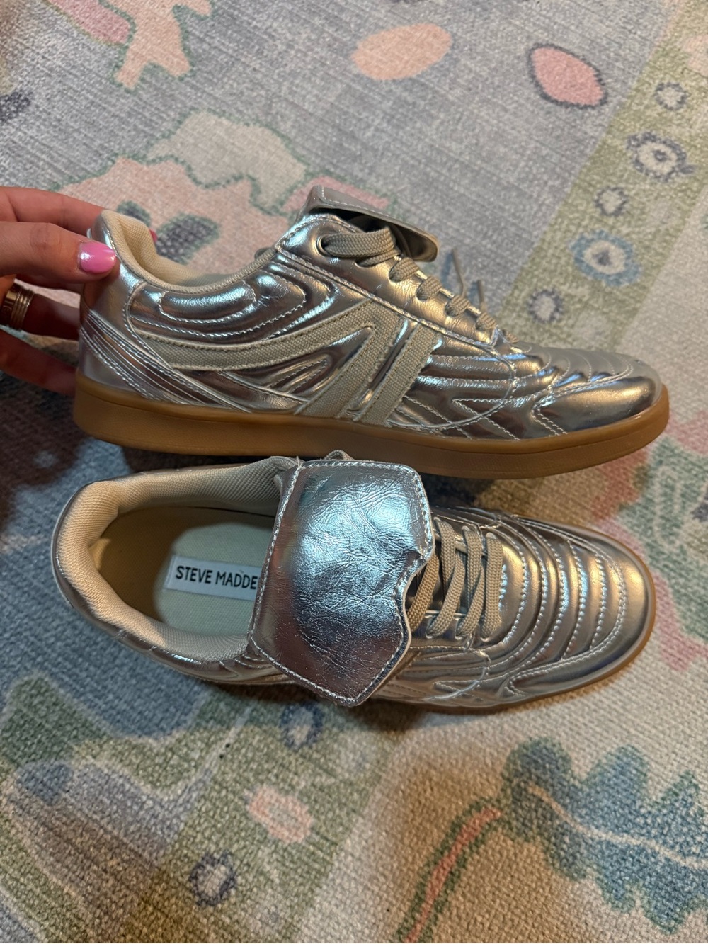 Steve Madden Metallic Silver Sneaker